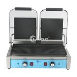 Contact Grill - Stainless Steel Factory Price Grooved Electric Panini Press Double