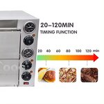 Double Pizza Oven - Commercial Electric and Bread Maker Tabletop for Hotel Outdoor