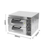 Electric Pizza Oven - Commercial for Bakery Restaurant Double Stainless Steel Cooking