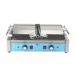 Contact Grill - Stainless Steel Factory Price Grooved Electric Panini Press Double