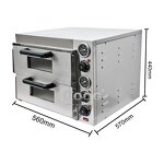 Double Pizza Oven - Commercial Electric and Bread Maker Tabletop for Hotel Outdoor