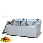French Chips Frying Machine - Stainless Steel Equipment Electric Deep Fryer for Restaurant