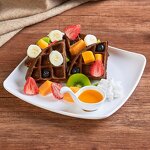 Waffle Model - Customized 3D Food Display Decorative Props Simulation with Dish