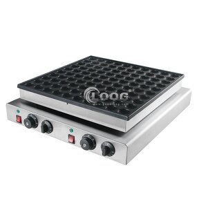 Poffertjes Maker Machine - Electric 100 Holes Commercial Mini Pancakes for Sale