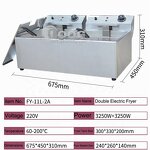 French Chips Frying Machine - Stainless Steel Equipment Electric Deep Fryer for Restaurant