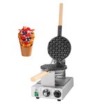 Egg Bubble Waffle Machine - Commercial Aluminium Plate Eggette Puff Cone Maker