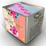 Fried Ice Cream Machine - Commercial Mini Yogurt Electric Roller for Food Cart