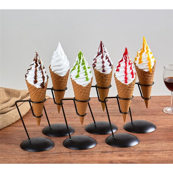 Ice Cream Model - Customized Simulation Decoration Props Dummy Crispy with Bracket