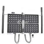 Square Waffle Maker - Professional Restaurant Equipment Rotating Stainless Steel