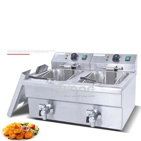 French Fries Fryer - Commercial Restaurant Electric Stainless Steel 220V High Productivity