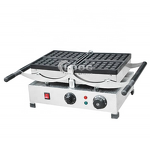 Square Waffle Maker - Professional Restaurant Equipment Rotating Stainless Steel