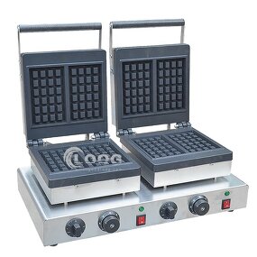 Belgian Waffle Machine - Commercial Electric Double Flip Industrial for Hotel