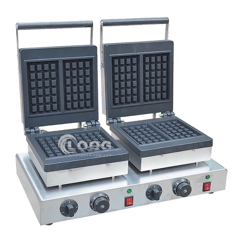 Belgian Waffle Machine - Commercial Electric Double Flip Industrial for Hotel