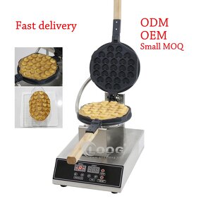 Bubble Waffle Machine - Professional Custom Heart Shape Digital Egg Waffle Maker