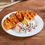 Waffle Model - Customized 3D Food Display Decorative Props Simulation with Dish