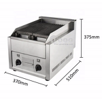 BBQ Grill Machine - Stainless Steel Commercial LPG Gas Lava Rock for Sale