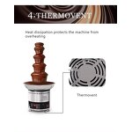 Chocolate Fountain Machine - Commercial Hotel Equipment Electric Fondue High Quality