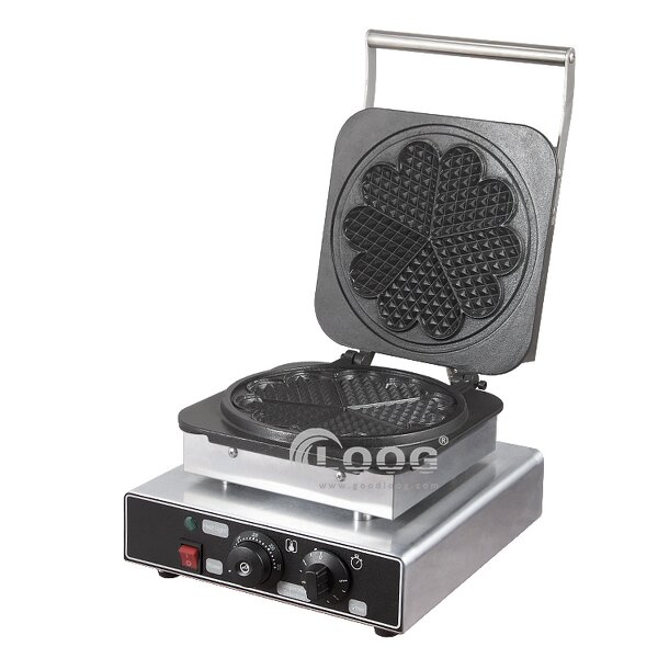 Heart Shape Waffle Machine - Electric Stainless Steel Stovetop Adjustable Thermostat