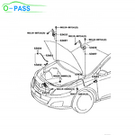 Front Engine Bonnet Hinges - OPASS for TOYOTA 2007 corolla ZRE15 # 53410-02150