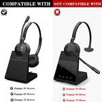 Replacement Earpad - Hotsell for Jabra Engage 55/65/75 Black Leather Memory Foam