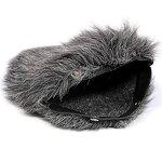 Furry Windscreen Muff - Gray for Snowball Condenser Microphone Wind Cover