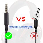 Replacement Audio Cable - Upgrade with Microphone Alpha Earphone 3.5mm
