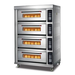 Bread Deck Oven Manufacturer - 4 Deck 8 Trays Stainless Steel Electric Micro Computer