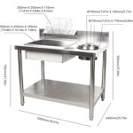 Breading Table Manufacturer - Commercial Kitchen 80cm/1m Stainless Steel Chicken Wrapping