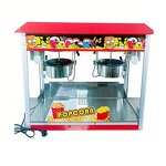 Popcorn Machine Manufacturer - 220V Electric Double Pot Commercial Automatic Snack