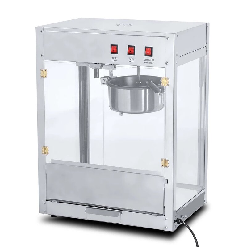 Popcorn Machine Manufacturer - Stainless Steel Commercial Electric 1400W Table Top