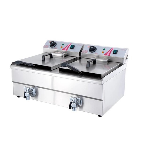 Deep Fryer Manufacturer - Electric Industrial with Removable Baskets Temperature Limiter