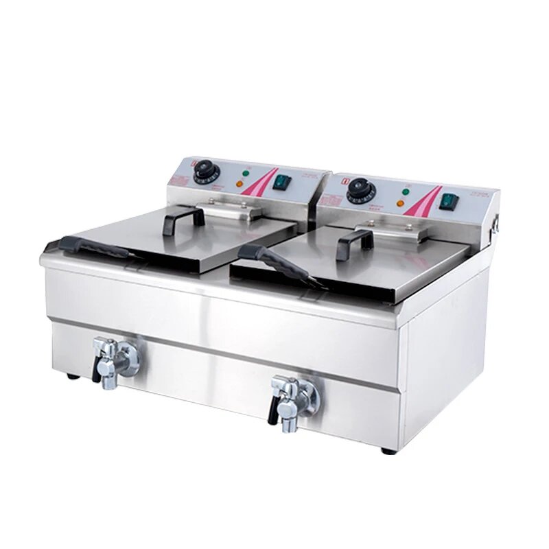 Deep Fryer Manufacturer - Electric Industrial with Removable Baskets Temperature Limiter