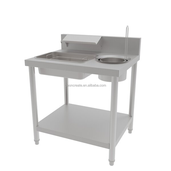 Breading Table Manufacturer - Commercial Kitchen Fried Food Prep with Baskets