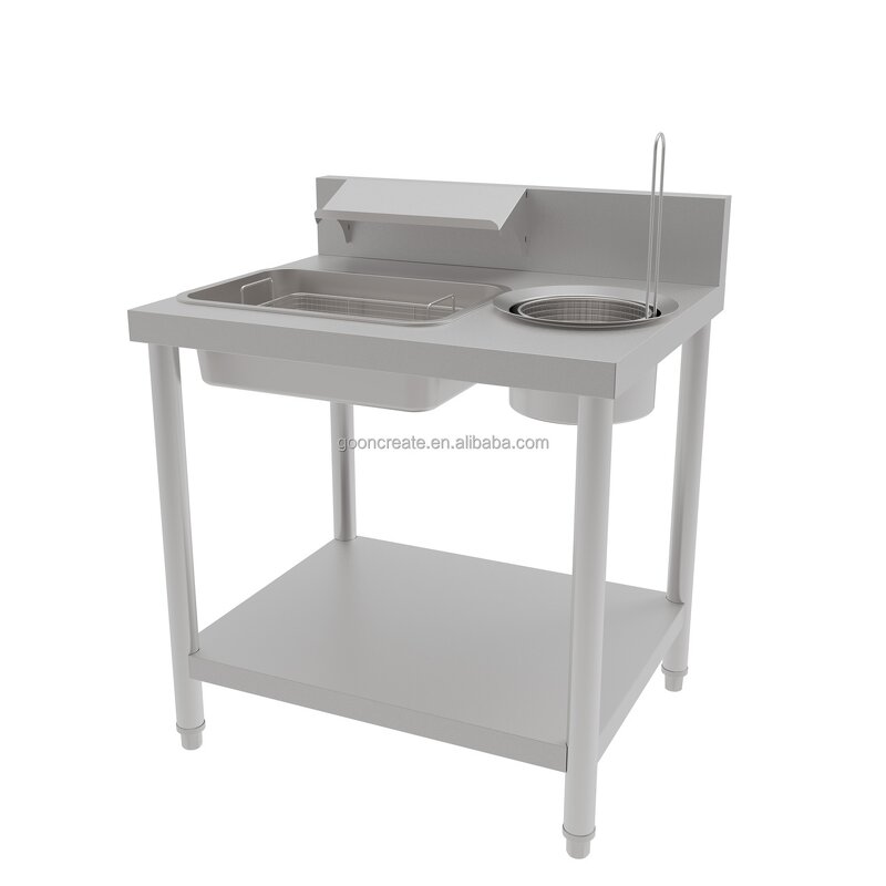 Breading Table Manufacturer - Commercial Kitchen Fried Food Prep with Baskets
