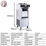 Soft Ice Cream Machine Manufacturer - Stainless Steel Commercial 3 Flavor Table Top