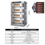 Bread Deck Oven Manufacturer - 4 Deck 8 Trays Stainless Steel Electric Industrial