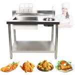 Breading Table Manufacturer - Commercial Kitchen 80cm/1m Stainless Steel Chicken Wrapping