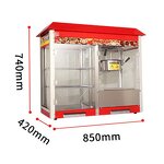 Popcorn Machine Manufacturer - Electric 1400W Hot Air Commercial with Heated Storage