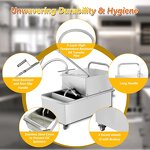 Deep Fryer Filter Machine Manufacturer - with Oil Drain Commercial Mobile 550W 32L/min