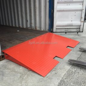 Ground Level Container Ramp - 6 Ton Capacity Steel Dock Board Heavy Duty