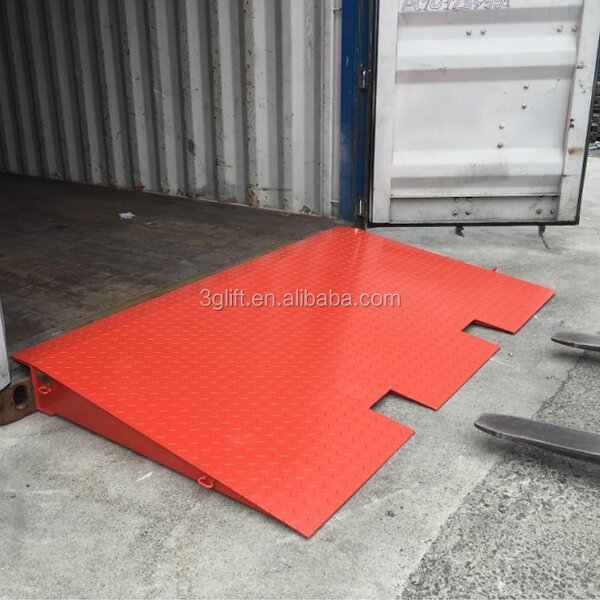 Ground Level Container Ramp - 6 Ton Capacity Steel Dock Board Heavy Duty