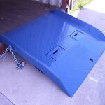 Steel Forklift Loading Ramp - 6000kg Capacity Ground Level Container Dock Plate