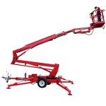 Towable Boom Lifter Manufacturer - AC Electric 200kg 10m Telescopic Arm 360 Degree Rotation