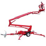 Towable Boom Lifter Manufacturer - Remote Control 10m Telescopic Arm 360 Rotation 200kg Cherry Picker