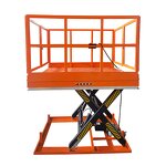 Scissor Lift Table Manufacturer - Mobile 8000kg Load Capacity 200mm Electric with Guard Rail