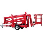Towable Boom Lifter Manufacturer - AC Electric 200kg 10m Telescopic Arm 360 Degree Rotation