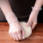 PVC Protective Gloves Manufacturer - Professional Disposable Medium Thickness Eco-Friendly Synthetic Household Oil-Proof Food Safe White Blue