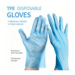TPE Plastic Gloves Manufacturer - Transparent Blue 3x Black Nitrile Food Work Environment-friendly with Anti-Cut & Anti-Slip