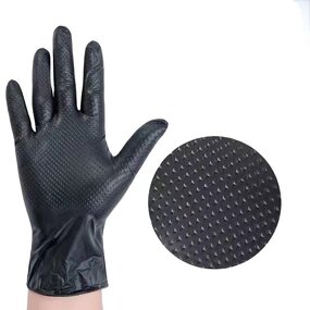 Nitrile Gloves Manufacturer - 8min 10mil Heavy Duty Diamond Grip Anti-Cut Anti-Slip for Car Repair