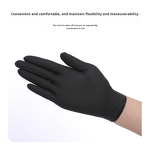 Nitrile Rubber Gloves Manufacturer - Disposable Black Composite High Elastic Thickened Food Grade Household Protective